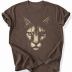Printify T-Shirt Espresso / S Gritty Lion T-Shirt