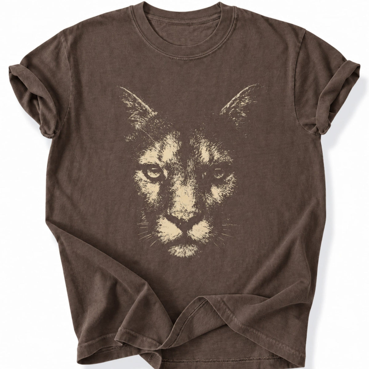 Printify T-Shirt Espresso / S Gritty Lion T-Shirt