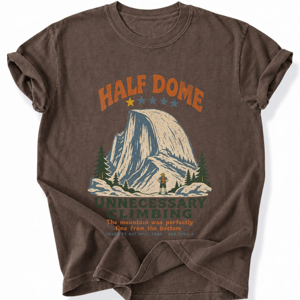Printify T-Shirt Espresso / S Half Dome Unnecessary T-Shirt