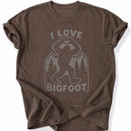 Printify T-Shirt Espresso / S I Love Bigfoot T-Shirt