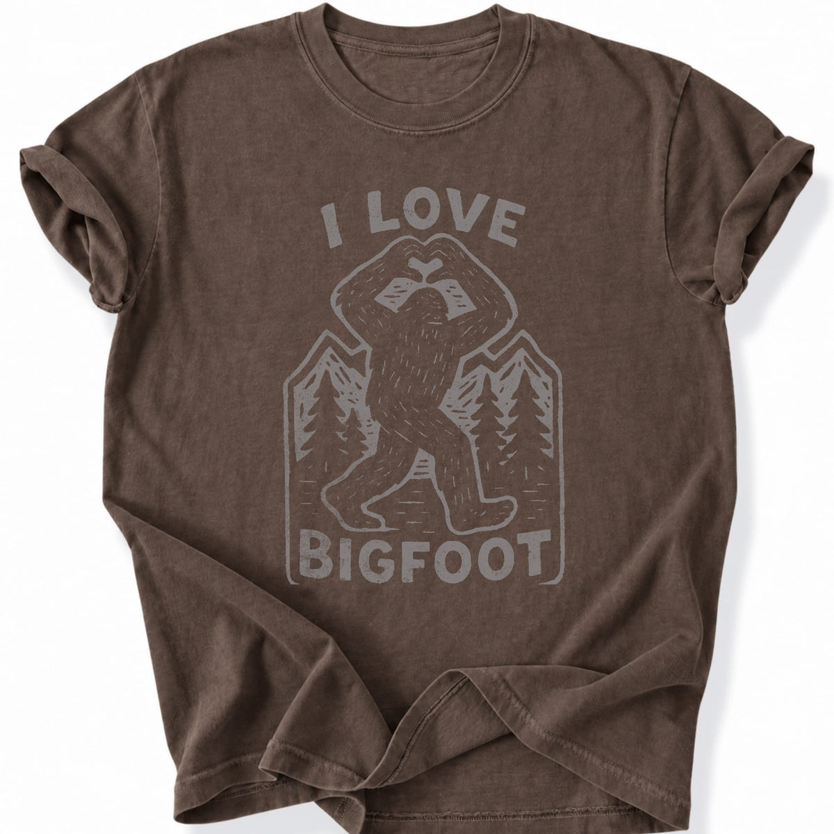 Printify T-Shirt Espresso / S I Love Bigfoot T-Shirt