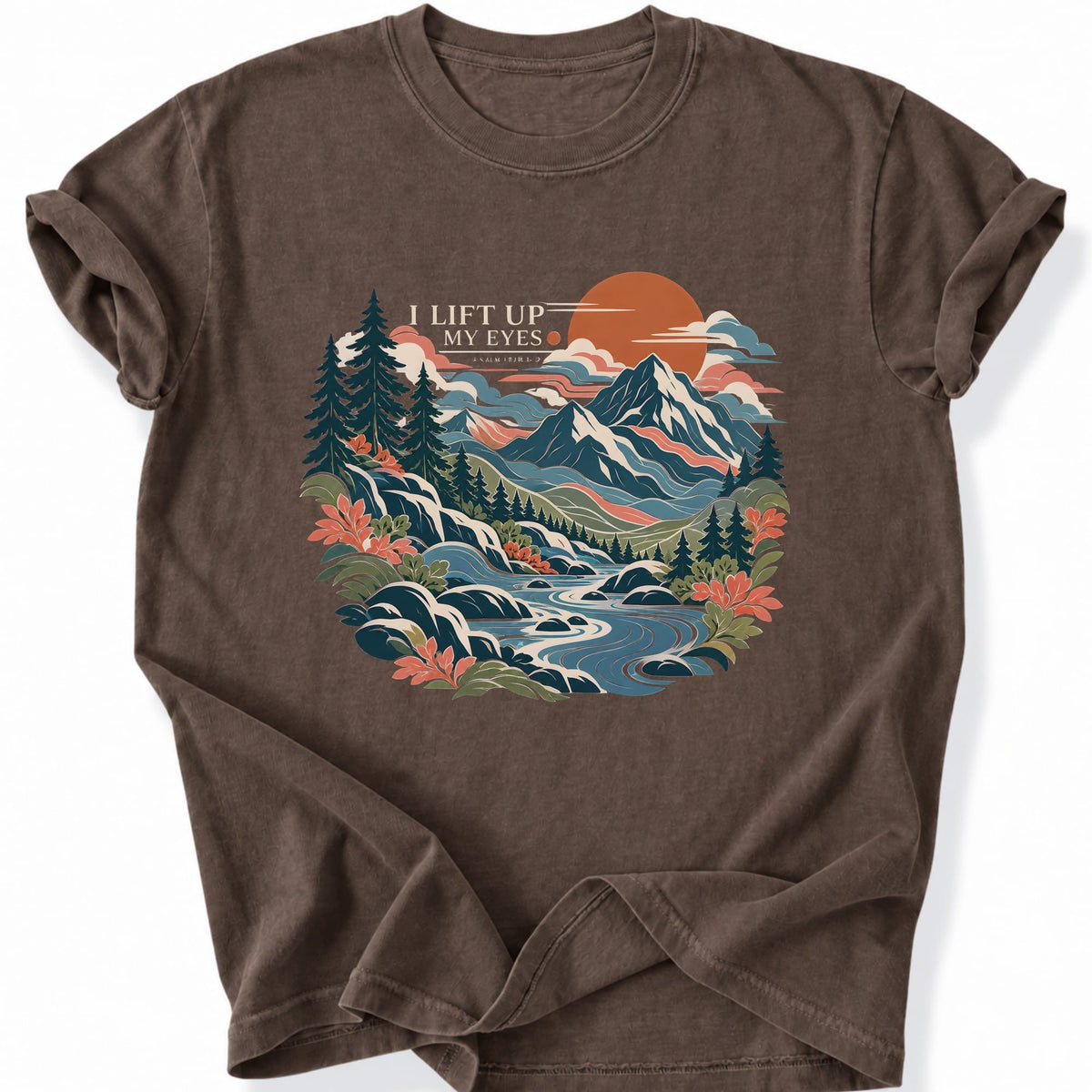 Printify T-Shirt Espresso / S Mountain Flow T-Shirt
