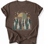 Printify T-Shirt Espresso / S Mushroom Forest T-Shirt