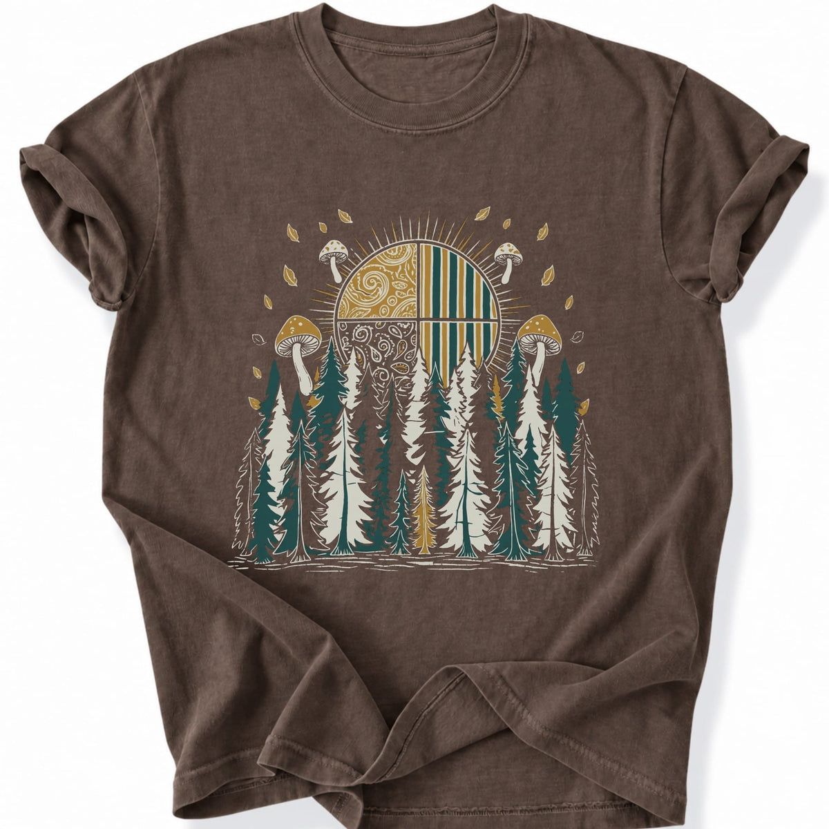 Printify T-Shirt Espresso / S Mushroom Forest T-Shirt