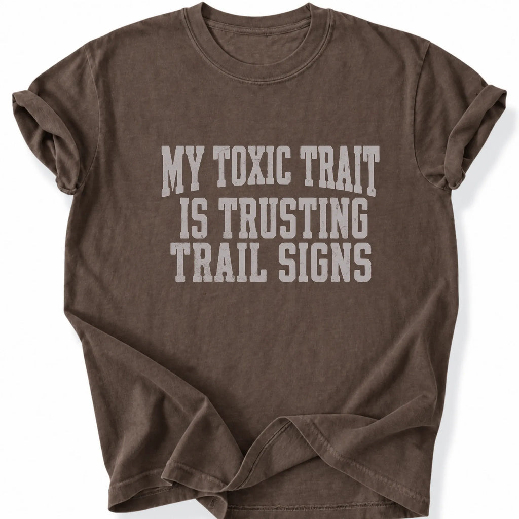 Printify T-Shirt Espresso / S Peaks Peckers Bigfoot - Don't Trust Trail Signs