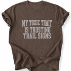 Printify T-Shirt Espresso / S Peaks Peckers Bigfoot - Don't Trust Trail Signs