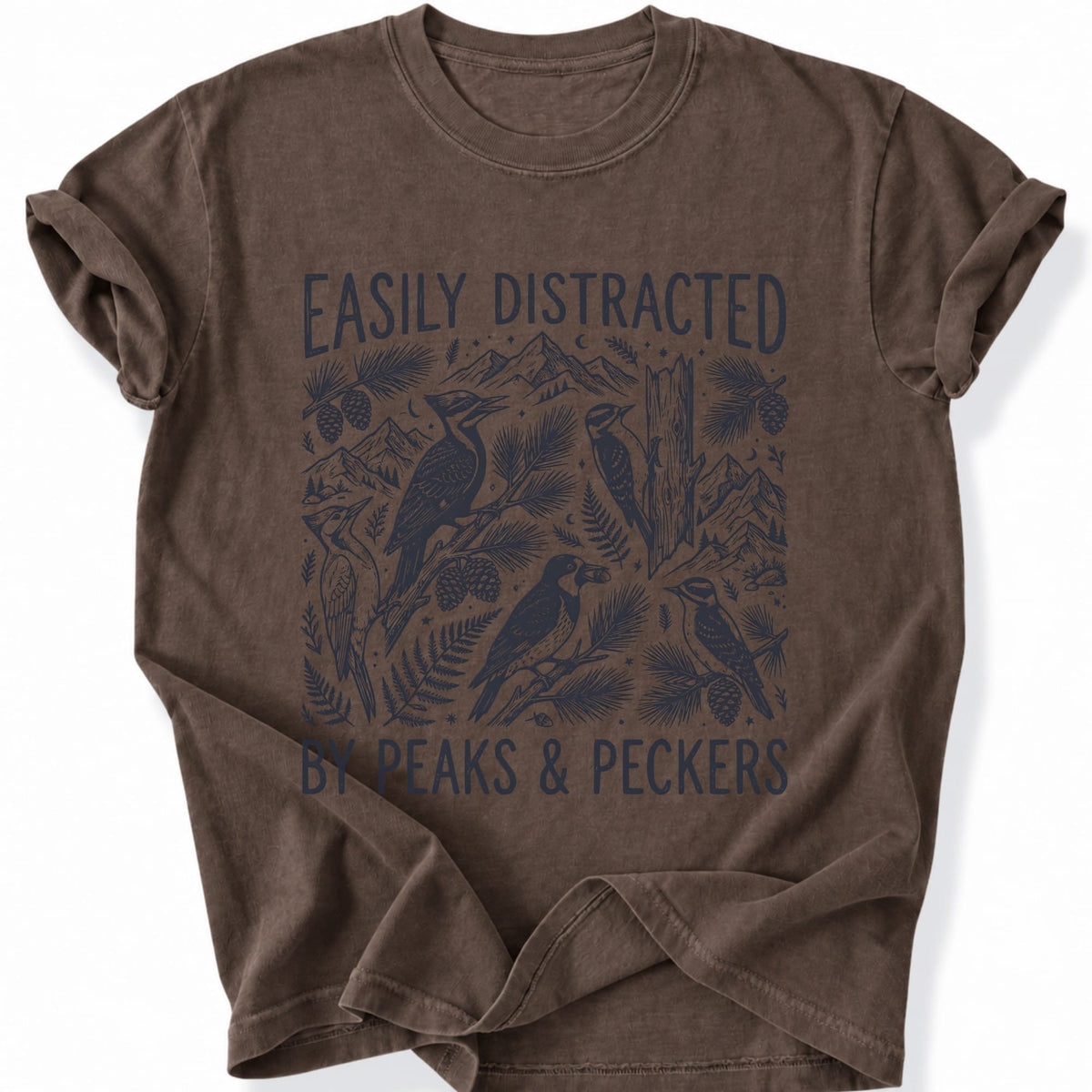 Printify T-Shirt Espresso / S Peaks Peckers Bigfoot - Peaks and Peckers