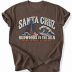 Printify T-Shirt Espresso / S Santa Cruz Scenic T-Shirt