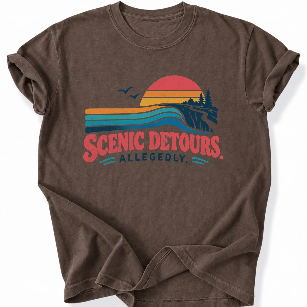Printify T-Shirt Espresso / S Scenic Detours T-Shirt