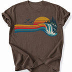 Printify T-Shirt Espresso / S Waterfall Flow T-Shirt T-Shirt