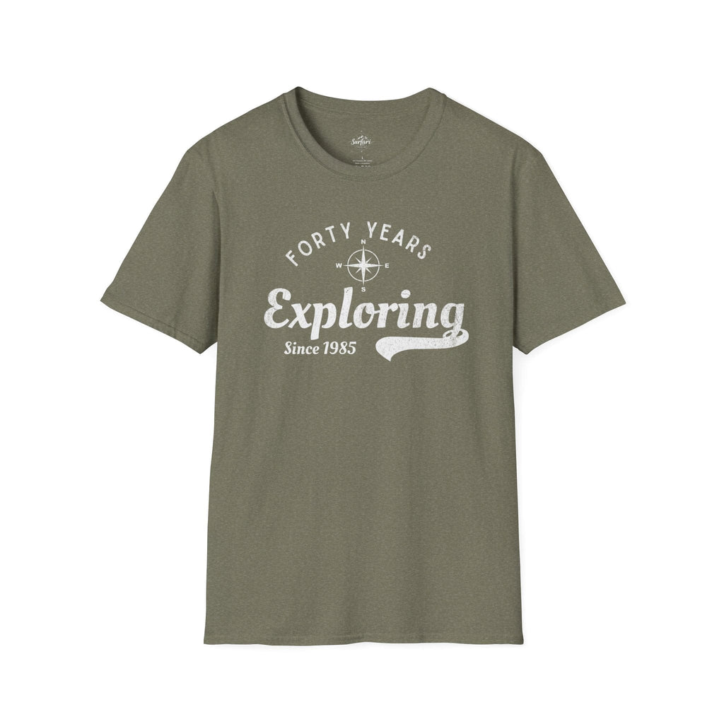 Printify T-Shirt Exploring Since 1985