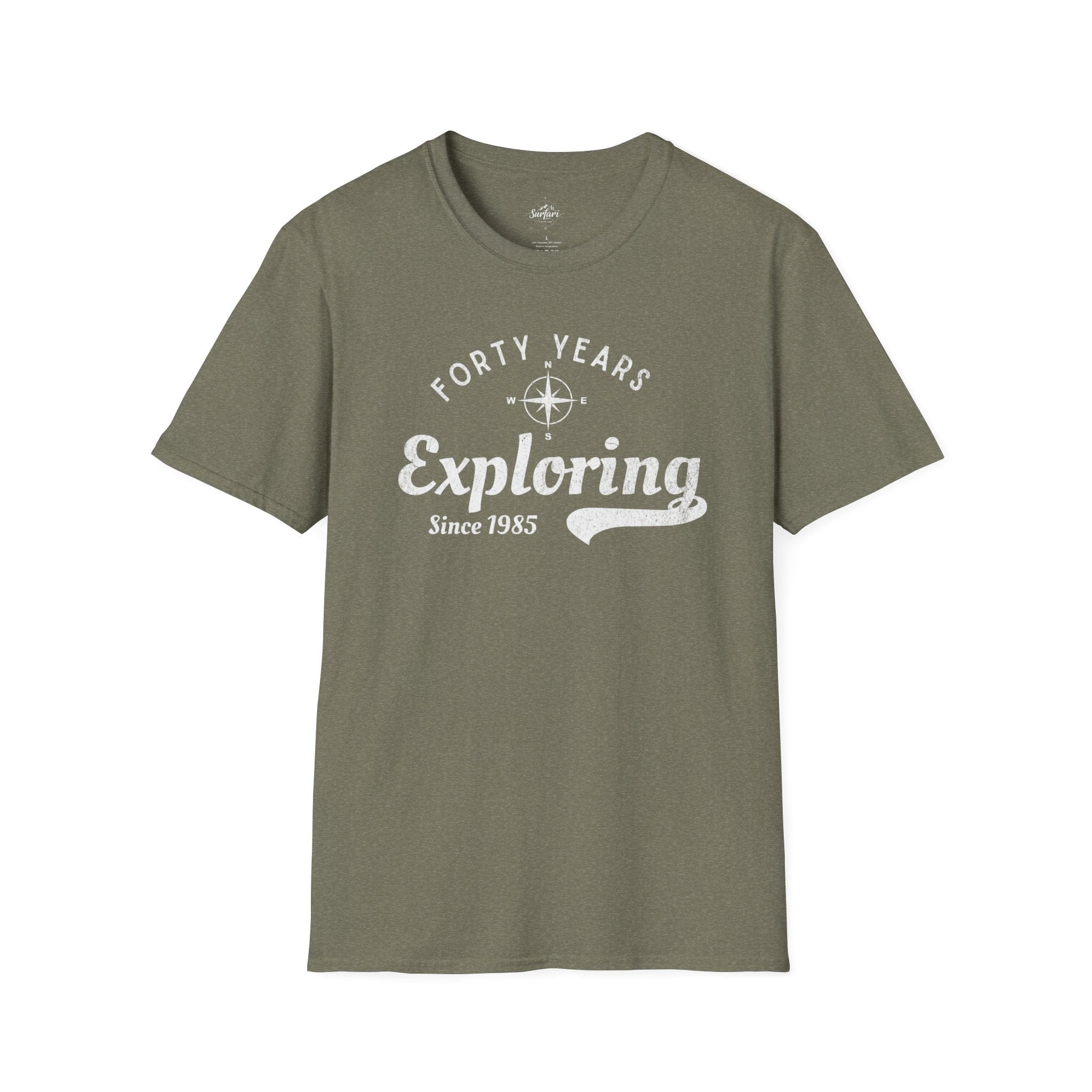 Printify T-Shirt Exploring Since 1985