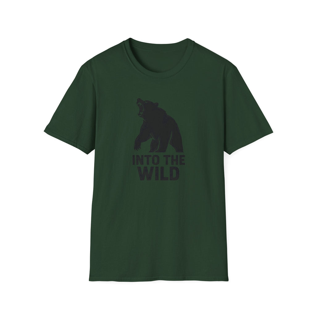 Printify T-Shirt Forest Green / S Bear silhouette with text T-Shirt