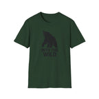 Printify T-Shirt Forest Green / S Bear silhouette with text T-Shirt