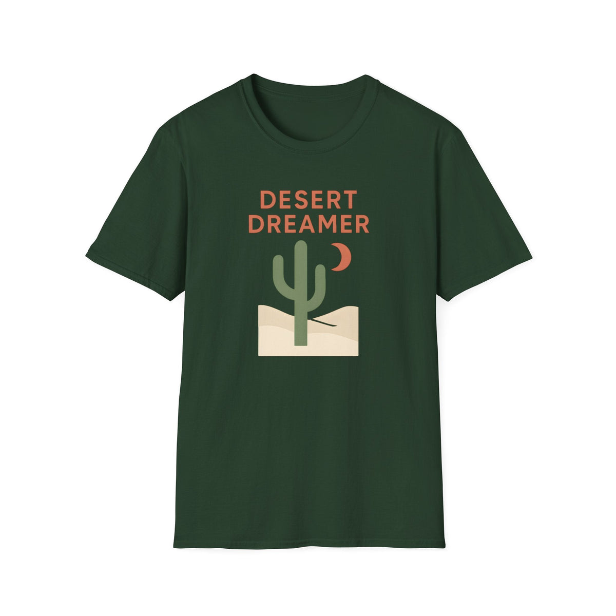 Printify T-Shirt Forest Green / S Desert Dreamer Illustration T-Shirt