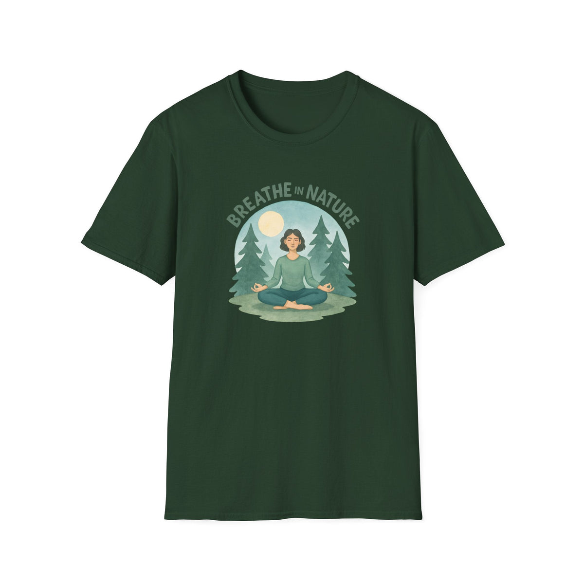 Printify T-Shirt Forest Green / S Meditation in Nature T-Shirt