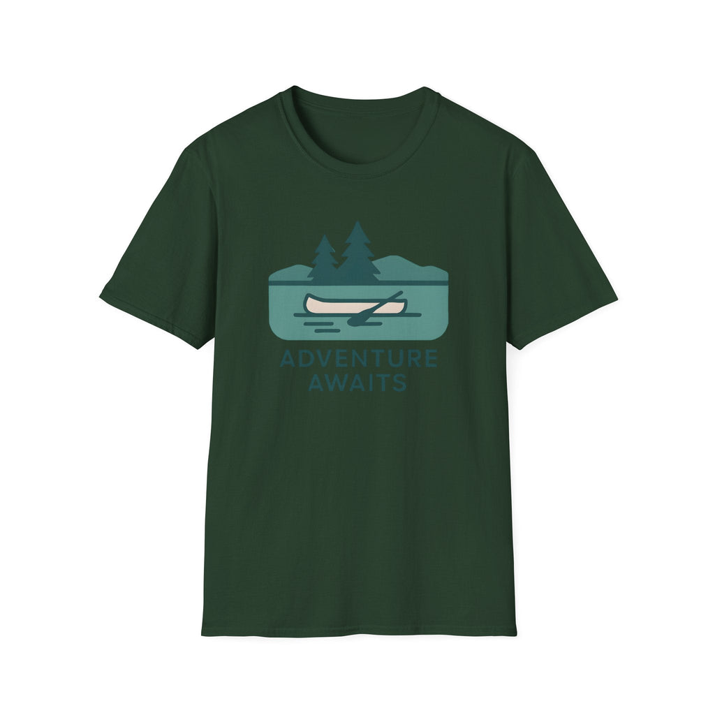 Printify T-Shirt Forest Green / S Outdoor Adventure Awaits T-Shirt