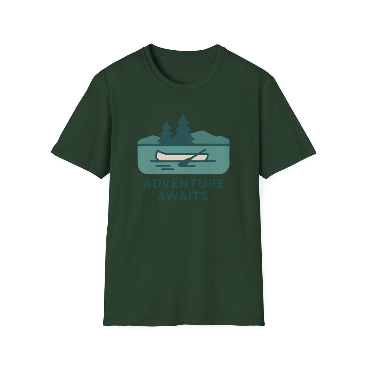 Printify T-Shirt Forest Green / S Outdoor Adventure Awaits T-Shirt
