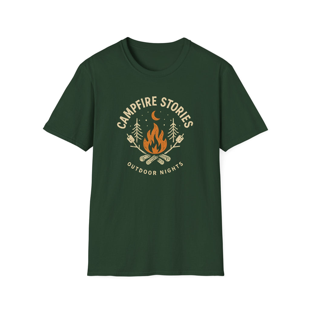 Printify T-Shirt Forest Green / S Outdoor Campfire Nights T-Shirt