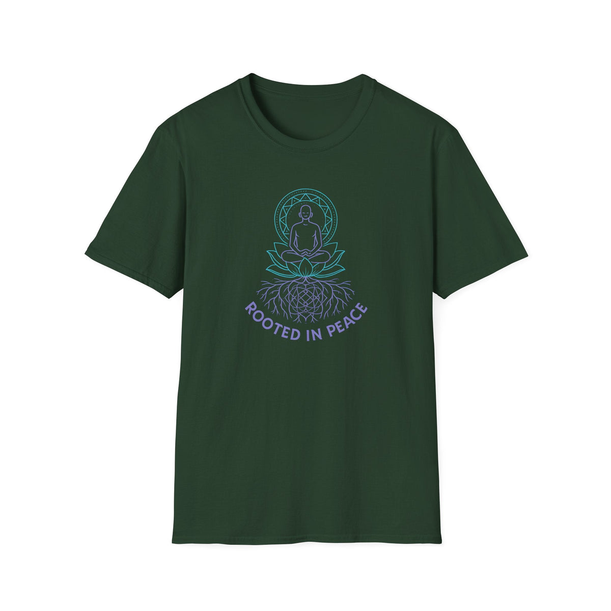 Printify T-Shirt Forest Green / S Rooted in Peace T-Shirt