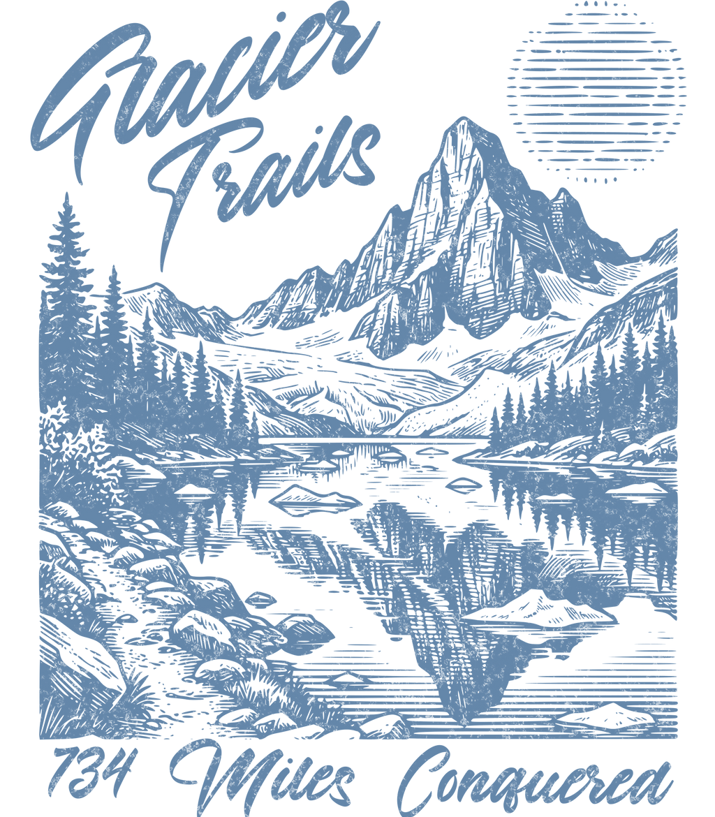 Printify T-Shirt Glacier Trail Finisher