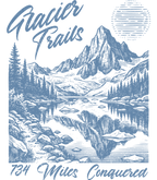 Printify T-Shirt Glacier Trail Finisher