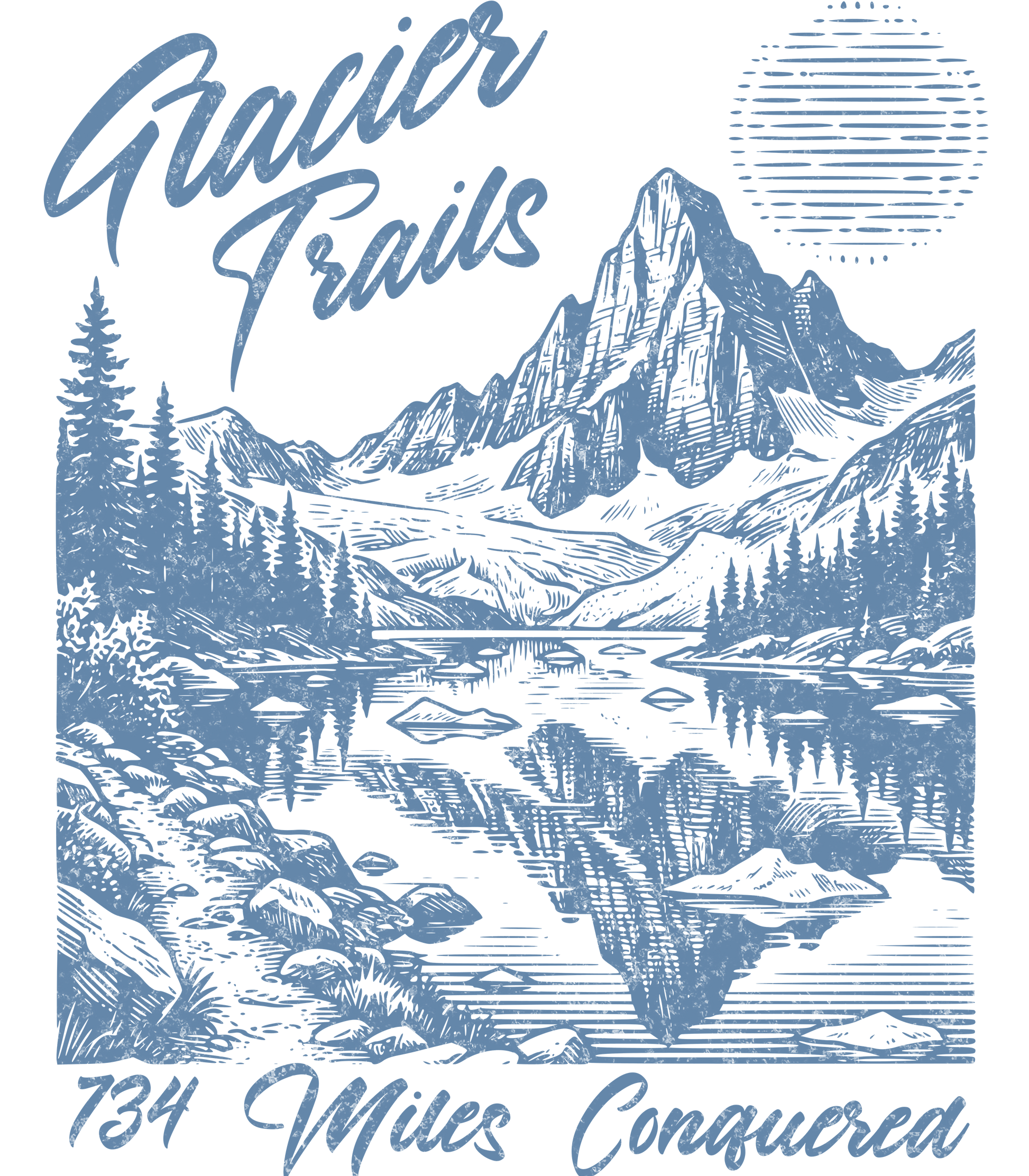 Printify T-Shirt Glacier Trail Finisher