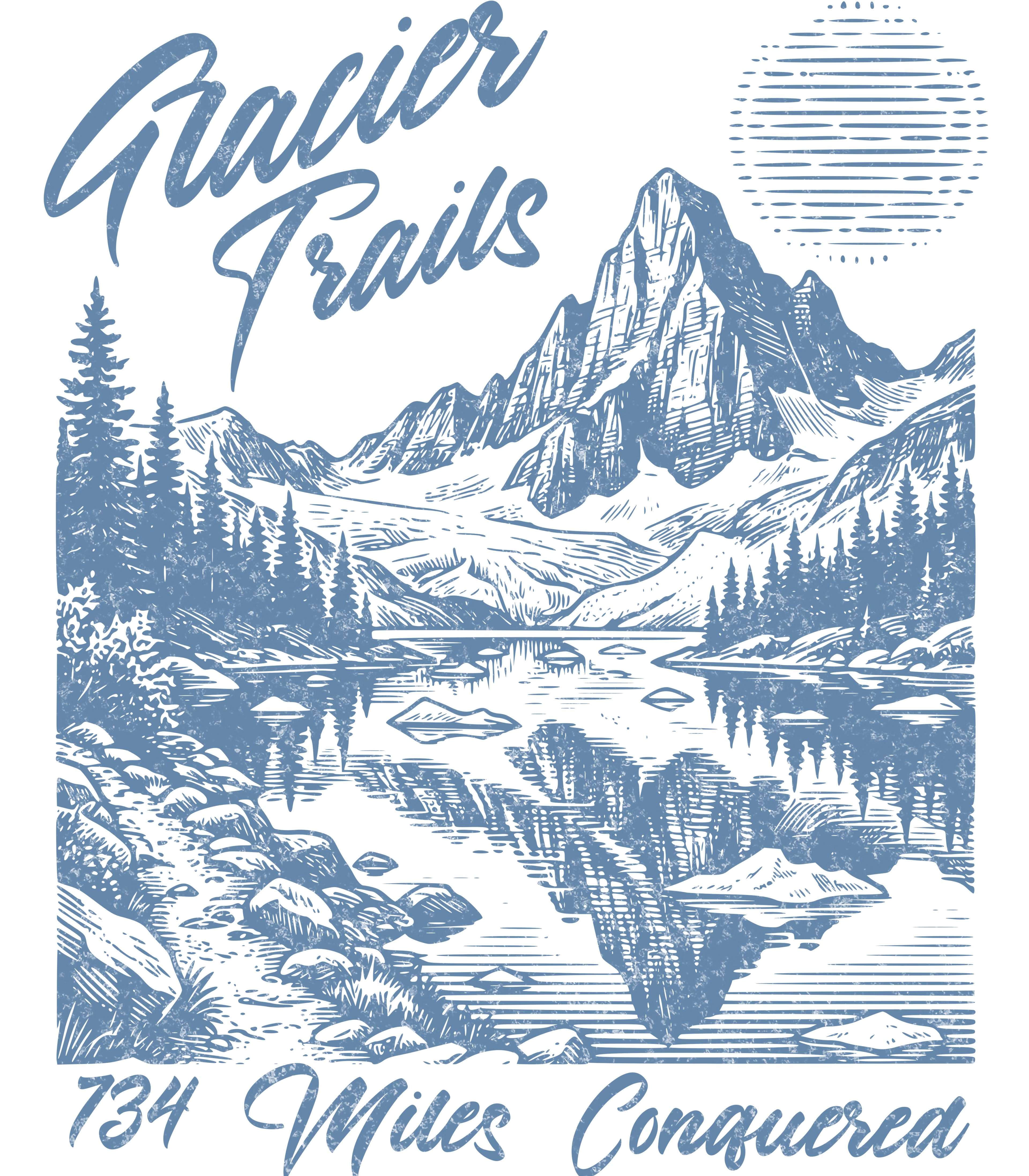 Printify T-Shirt Glacier Trail Finisher