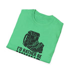 Printify T-Shirt Glittery Backpack Silhouette T-Shirt