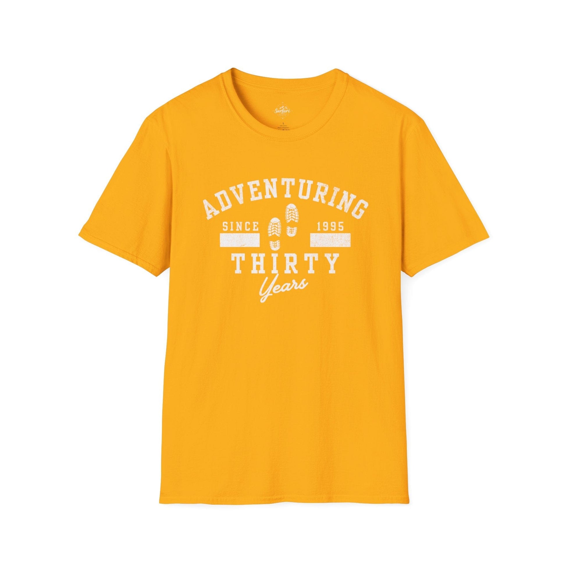Printify T-Shirt Gold / S Adventuring Since '95