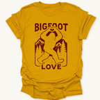 Printify T-Shirt Gold / S Big Foot Love Hiking
