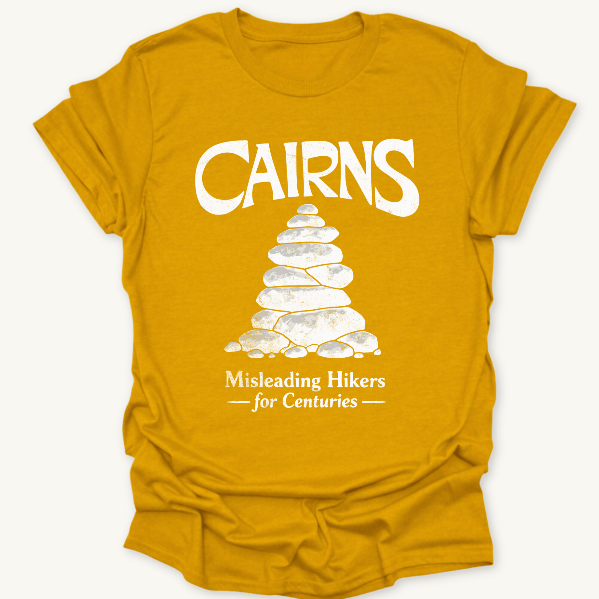 Printify T-Shirt Gold / S Cairns Misleading Hikers for Centuries
