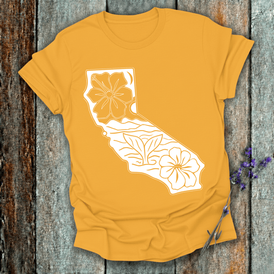 Printify T-Shirt Gold / S California Whale Tail T-Shirt