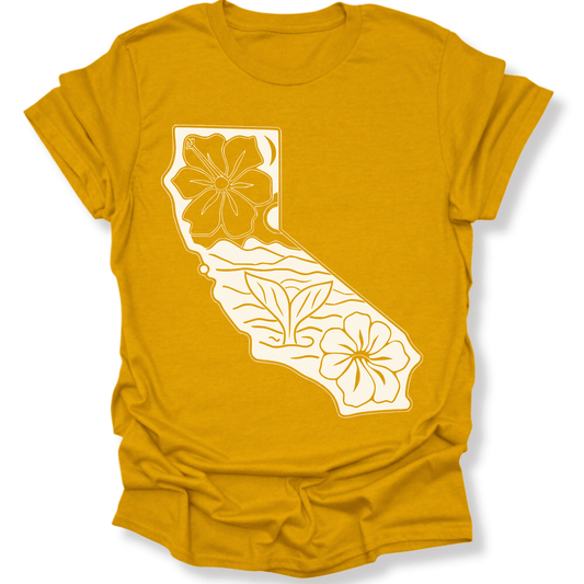 Printify T-Shirt Gold / S California Whale Tail T-Shirt