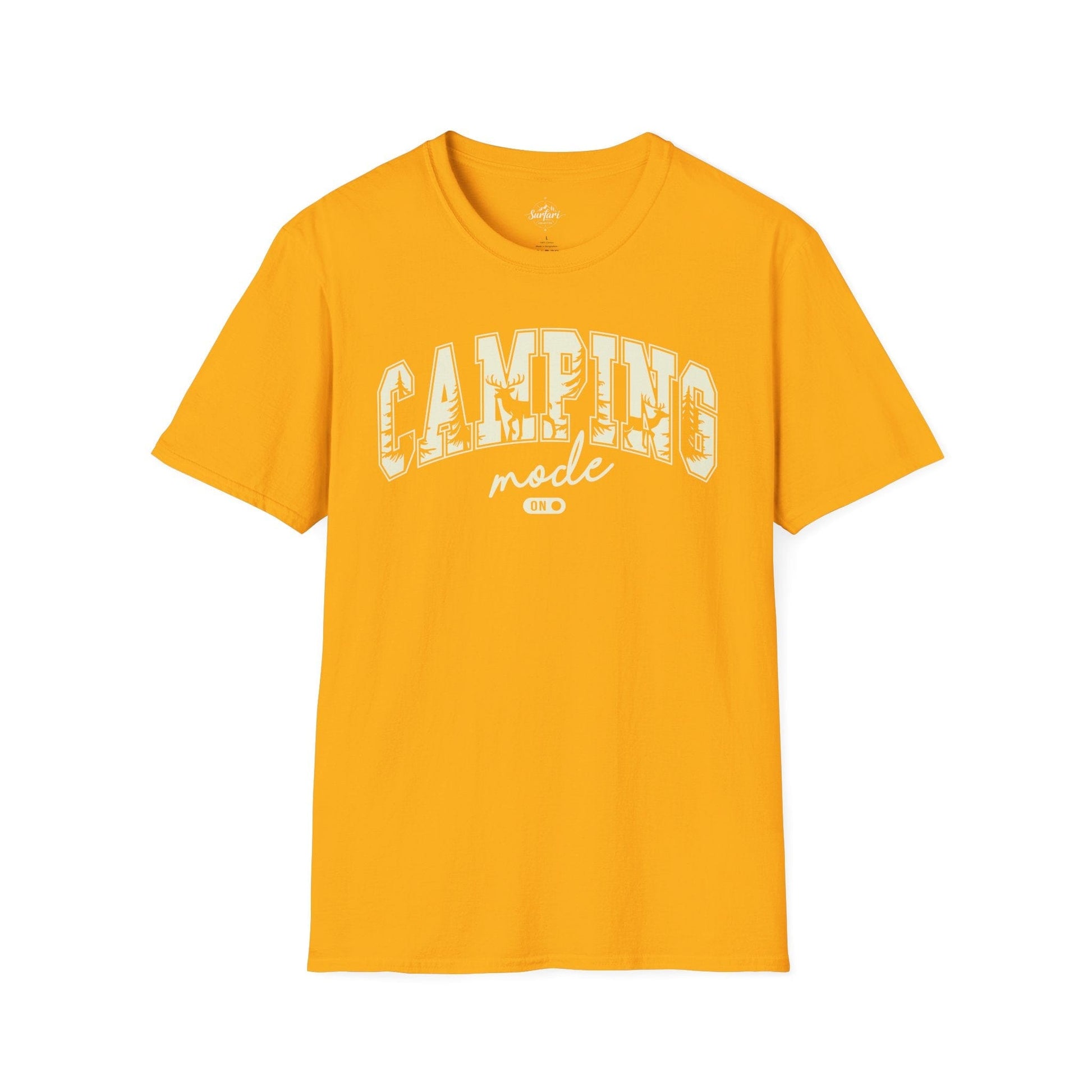 Printify T-Shirt Gold / S Camping Mode on