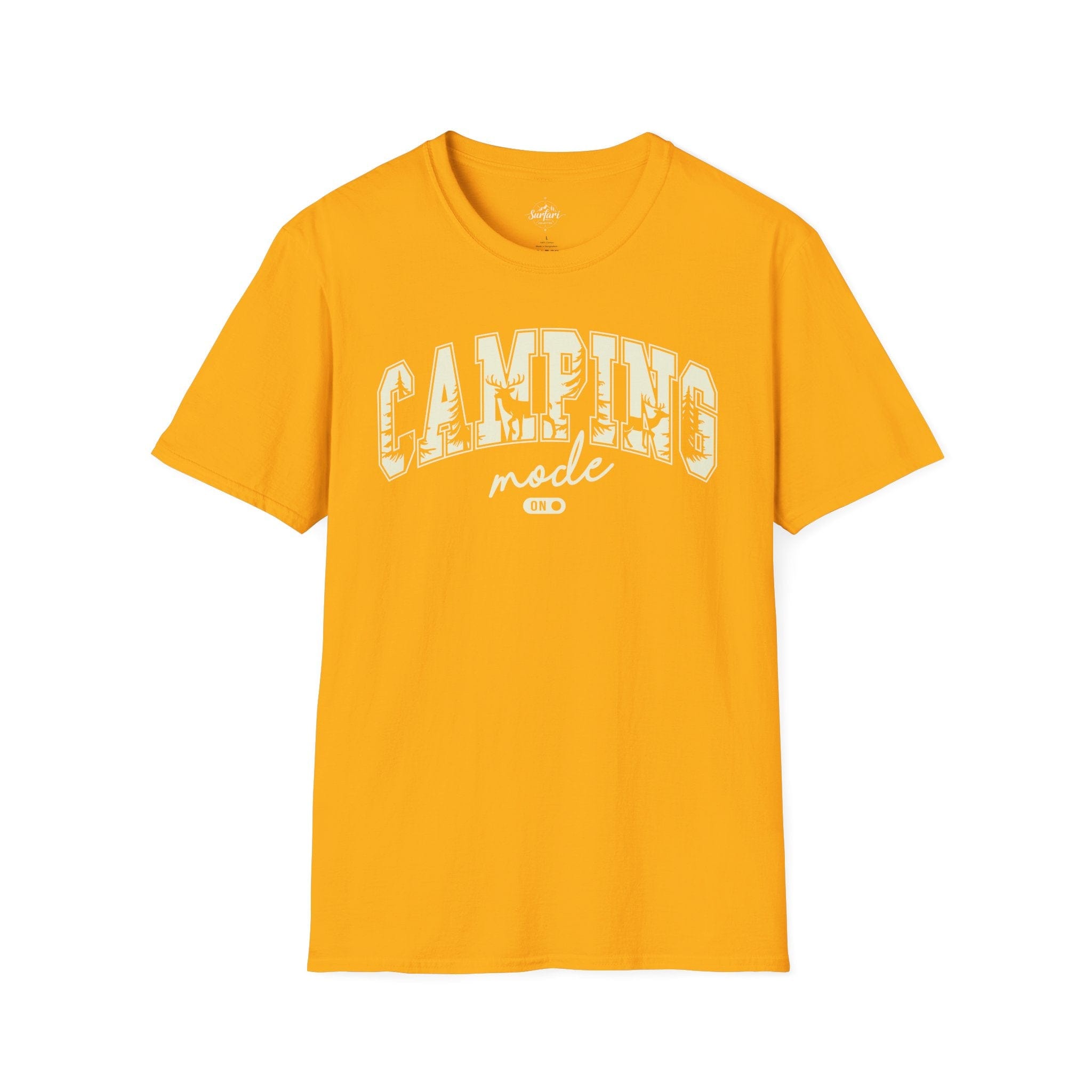 Printify T-Shirt Gold / S Camping Mode on