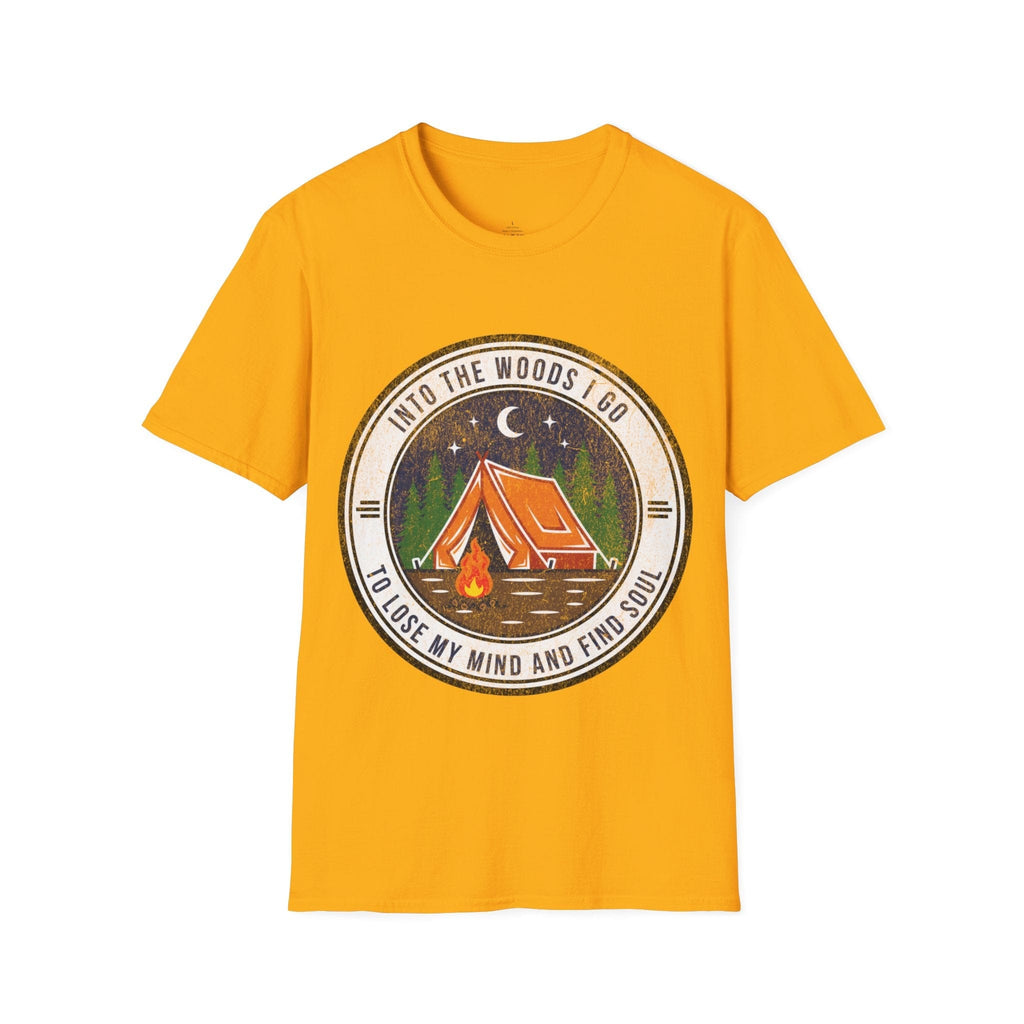 Printify T-Shirt Gold / S Into the Woods i Go