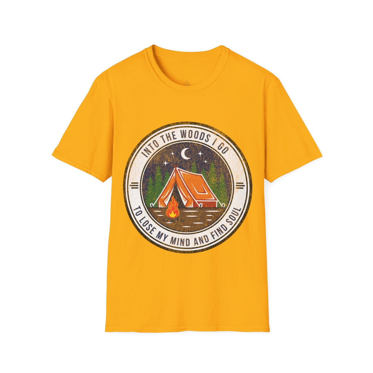 Printify T-Shirt Gold / S Into the Woods i Go