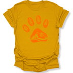 Printify T-Shirt Gold / S Mountain Dog paw print