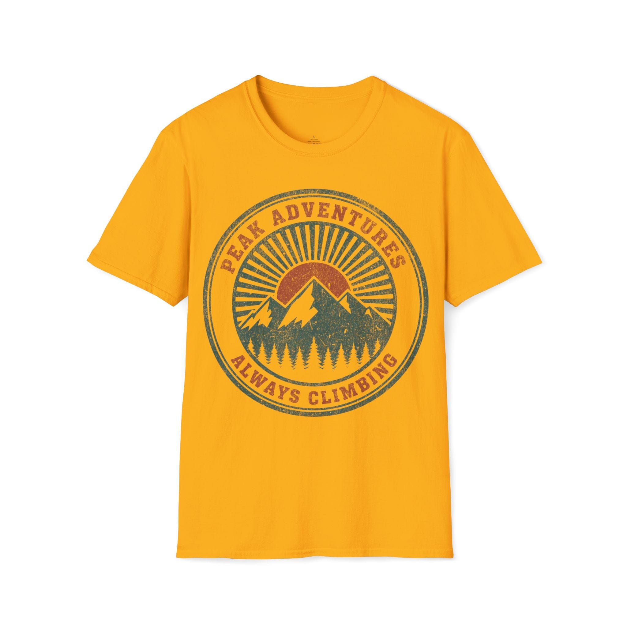 Printify T-Shirt Gold / S Peak adventures