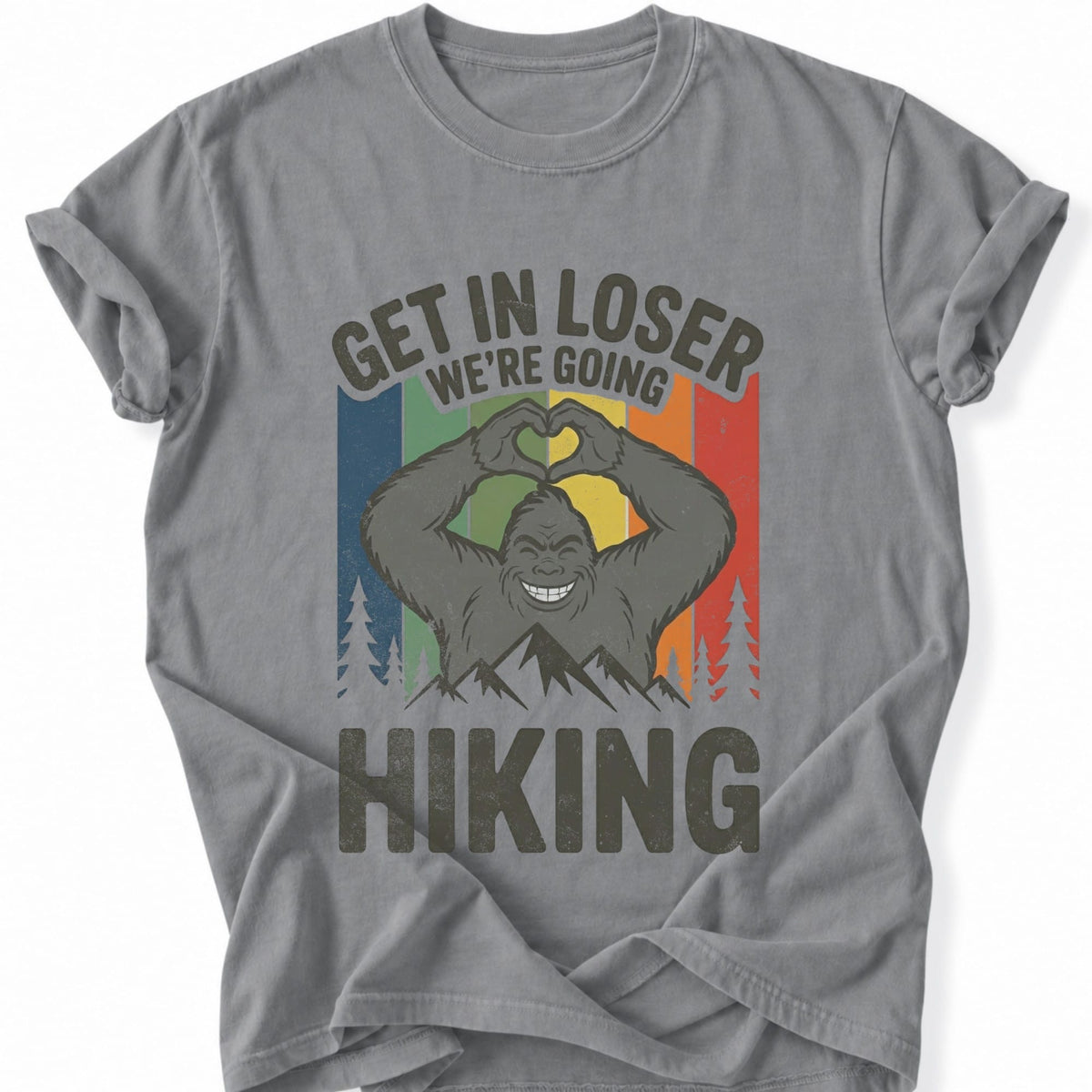 Printify T-Shirt Grey / S Bigfoot Vibes T-Shirt