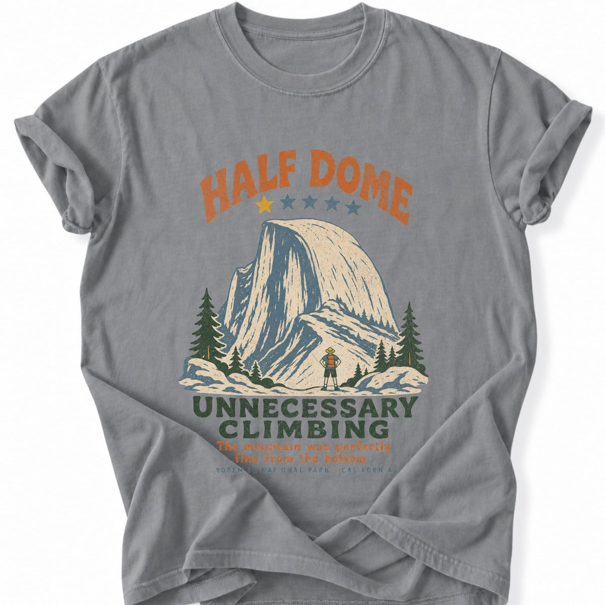 Printify T-Shirt Grey / S Half Dome Unnecessary T-Shirt