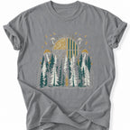 Printify T-Shirt Grey / S Mushroom Forest T-Shirt
