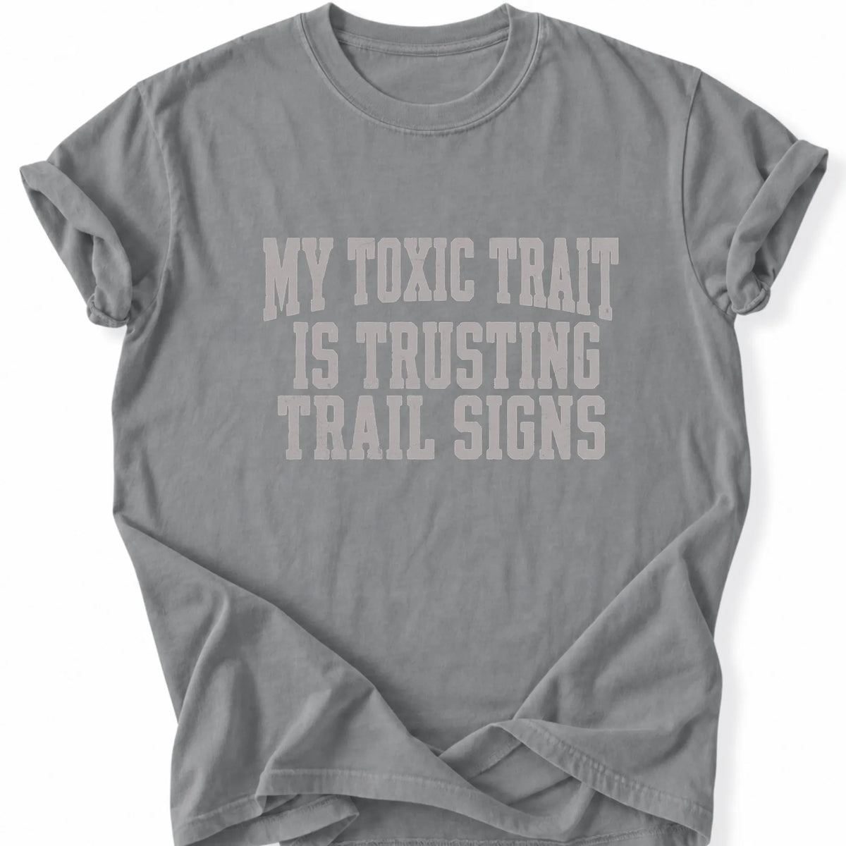 Printify T-Shirt Grey / S Peaks Peckers Bigfoot - Don't Trust Trail Signs