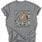 Printify T-Shirt Grey / S Peaks Peckers Bigfoot - Easily Distracted