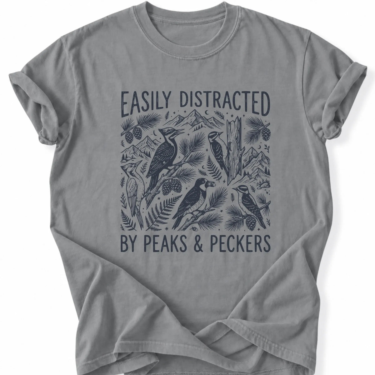 Printify T-Shirt Grey / S Peaks Peckers Bigfoot - Peaks and Peckers