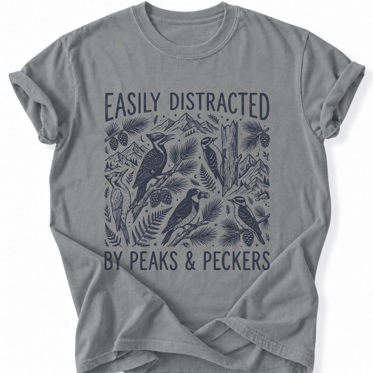 Printify T-Shirt Grey / S Peaks Peckers Bigfoot - Peaks and Peckers