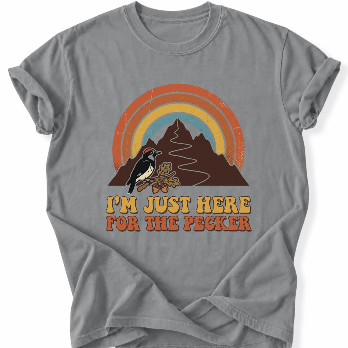 Printify T-Shirt Grey / S Peaks Peckers Bigfoot - Retro Pecker