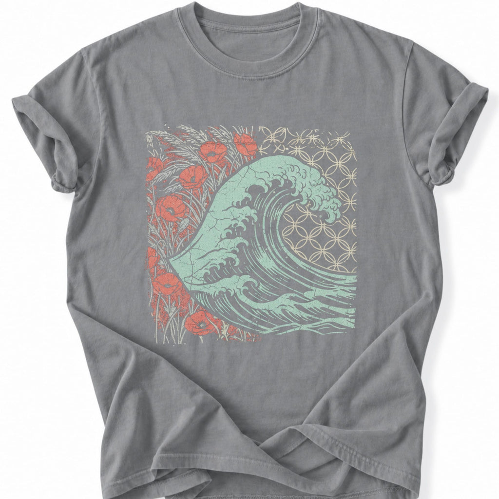 Printify T-Shirt Grey / S Petal Tide T-Shirt
