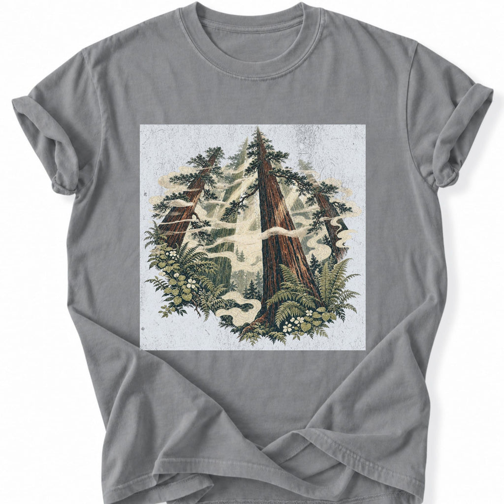 Printify T-Shirt Grey / S Redwood Cathedral T-Shirt